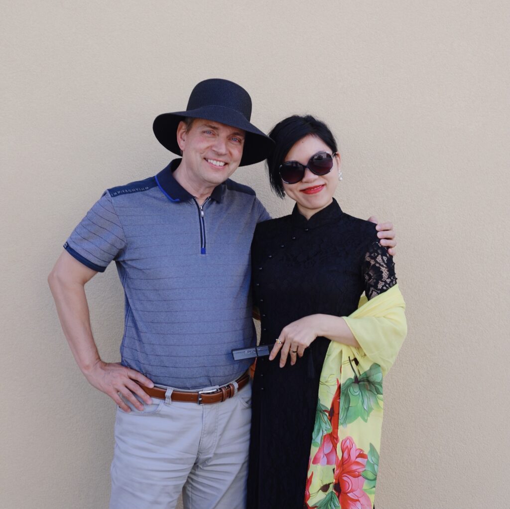 My husband and me